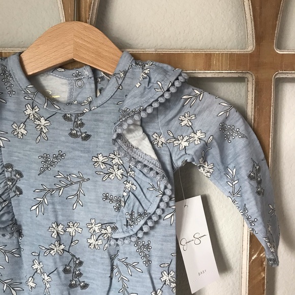 Jessica Simpson Dusty Blue Coverall/Headband Set - Picture 5 of 12